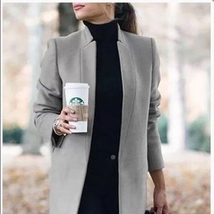 XL Open front grey cardigan blazer